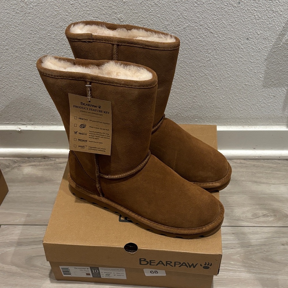 BearPaw Tan Suede Winter Boots - Picture 2 of 7